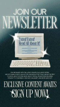 Retro Minimalist Newsletter Instagram Story Preview