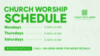 Church Worship Schedule Animation Preview