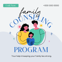 Family Counseling Program Instagram Post Design