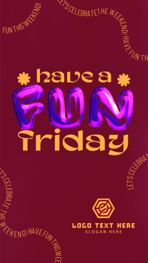 Fun Friday Balloon Facebook story Image Preview