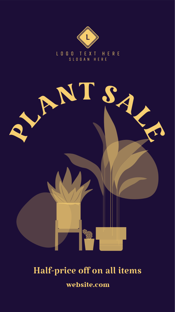 Quirky Plant Sale Instagram Story Design Image Preview