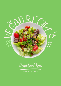 Vegan Salad Recipes Flyer Design