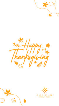 Thanksgiving Leaves Facebook Story Design