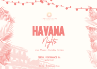 Havana Nights Postcard Design