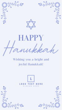 Hanukkah Floral Border YouTube Short Design