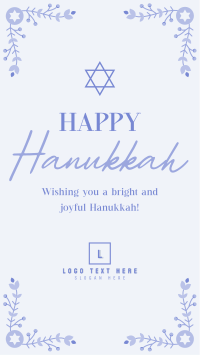 Hanukkah Floral Border YouTube short Image Preview