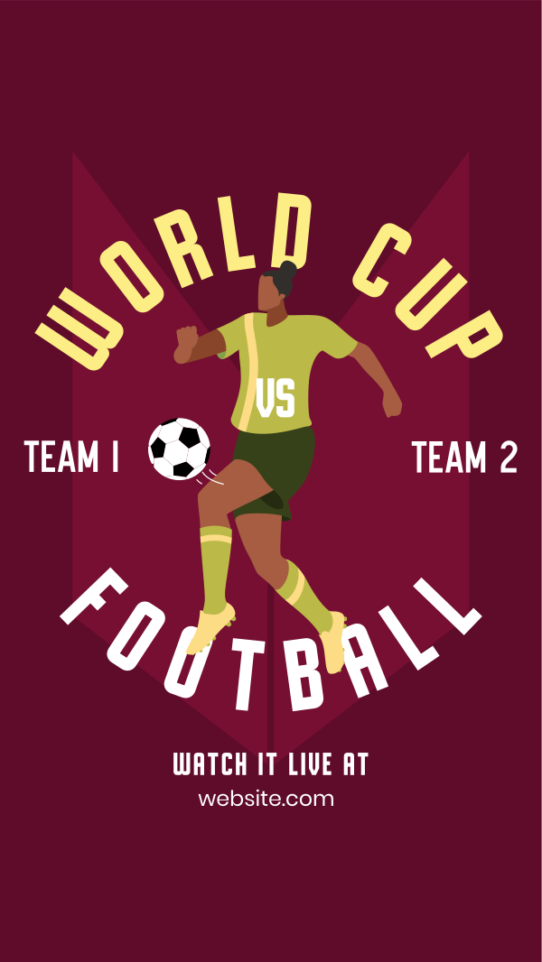 World Cup Football Player Instagram Story Design Image Preview