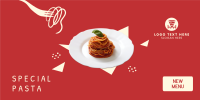 New Pasta Menu  Twitter Post Design