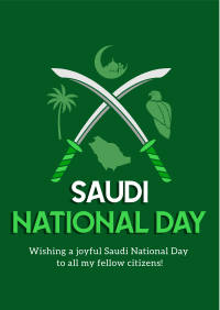 Saudi Day Symbols Flyer Image Preview