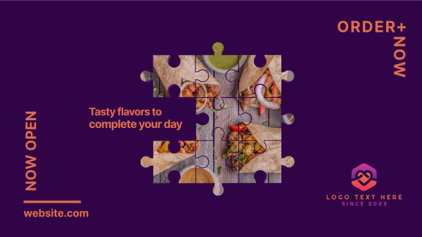 Food Puzzle Facebook Event Cover Design Image Preview