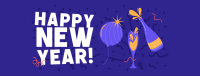 Happy New Year Facebook Cover Design
