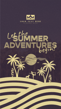 Retro Summer Silhouette Facebook Story Design