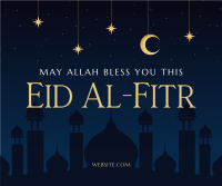 Night Sky Eid Al Fitr Facebook post Image Preview