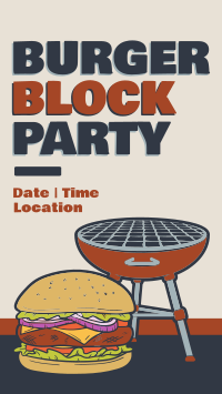 Burger Block Party Instagram Story Design