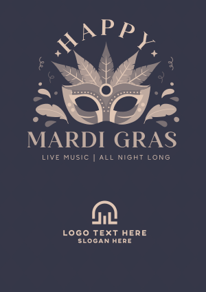 Mardi Gras Party Flyer Image Preview