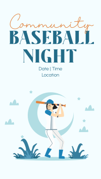 Baseball Girl Facebook Story Design
