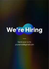 We're Hiring Holographic Flyer Image Preview