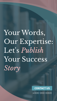Let's Publish Your Story Facebook Story Design