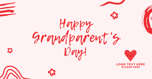 Happy Grandparents Scribble Facebook Ad Design Image Preview