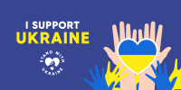 I Support Ukraine Twitter Post Design