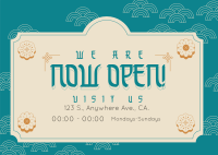 Monoline Asian Open Postcard Design