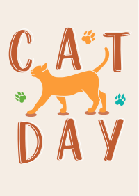 Happy Cat Day Flyer Design