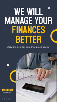 Managing Finances Facebook Story Design