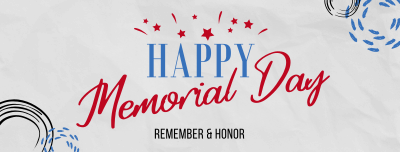 Memorial Day Doodle Facebook cover Image Preview