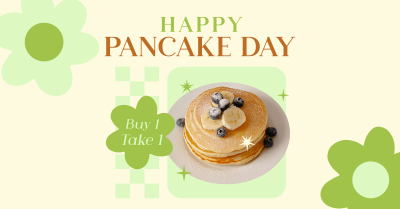 Cute Pancake Day Facebook ad Image Preview