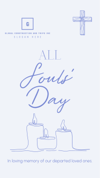 Soul's Day Candle Instagram Story Design