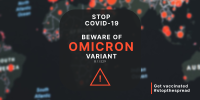 Beware Of Omicron Twitter Post Design
