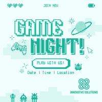 Pixelated Game Night Instagram post Image Preview