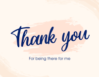 Dainty Brush Message Thank You Card Design