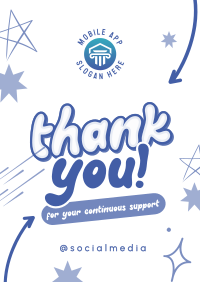 Quirky Thank you Poster Image Preview