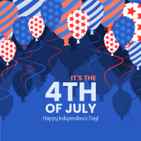 Fourth of July Balloons Instagram Post Design