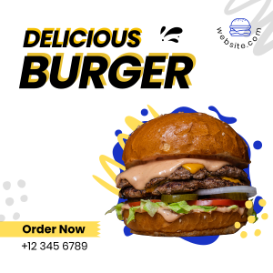 Delicious Burger Instagram post Image Preview