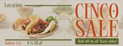 Cinco De Mayo Food Promo Facebook cover Image Preview