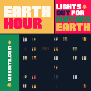 Mondrian Earth Hour Reminder Instagram post Image Preview