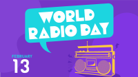Retro Radio Day Facebook Event Cover Design