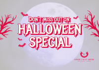 Halloween Special Sale Postcard Design