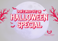 Halloween Special Sale Postcard Image Preview