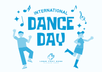 World Dance Day Postcard Design