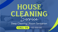Professional House Cleaning Service Facebook Event Cover Design