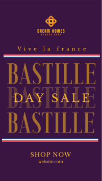 Happy Bastille Day Facebook story Image Preview