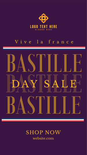 Happy Bastille Day Facebook story Image Preview