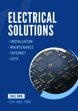 Professional Electrician Services Flyer Image Preview