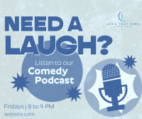 Podcast for Laughs Facebook Post Design