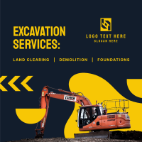Excavation Services Instagram Post Design