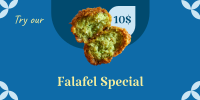 Restaurant Falafel Special  Twitter Post Design