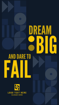 Dream Big, Dare to Fail Facebook story Image Preview